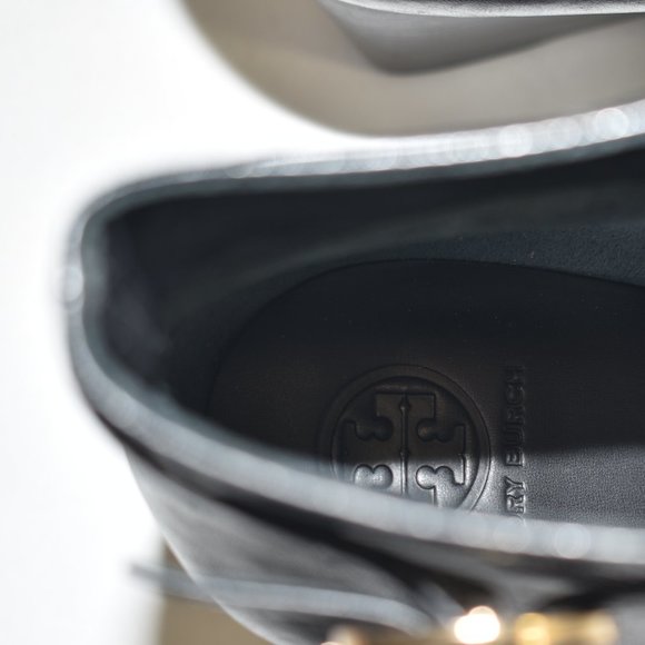 Tory Burch Sophia Wedge Heel Bootie Black Size 11 - Picture 10 of 10